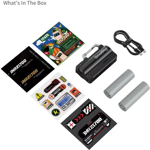 SmallRig 6091 10000mAh Battery and Charger Kit for 21700 Battery Black