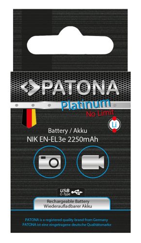 PATONA EN-EL3e akkumulátor (USB-C) (2.250mAh) (for Nikon) (1373)