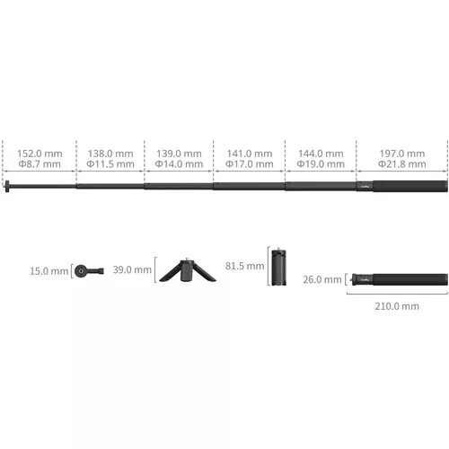 SmallRig 6362 Selfie Stick Support for DJI Osmo Action 6 / Nano
