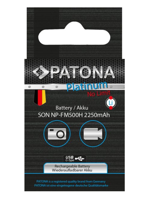 PATONA NP-FM500H PLATINUM akkumulátor (USB-C) (2.250mAh) (for Sony) (1374)