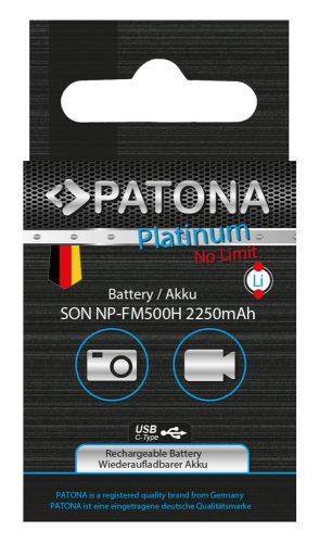 PATONA NP-FM500H PLATINUM akkumulátor (USB-C) (2.250mAh) (for Sony) (1374)