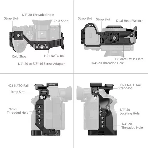 SmallRig 6702 HawkLock Quick Release Cage for Sony Alpha 7R VI