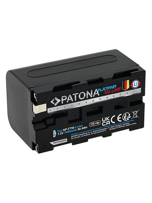 PATONA NP-F750 PLATINUM akkumulátor (USB-C) (7.000mAh) (for Sony) (1376)