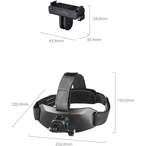SmallRig 6304 Head Strap Mount for DJI Osmo Action 6 / Nano