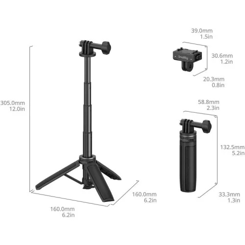 SmallRig 6151 Selfie Stick Support for Insta360 X5 / Ace Pro / Ace Pro 2