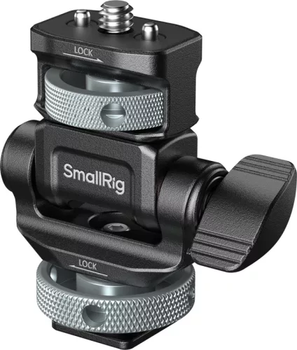 SmallRig 6313 Monitor Support for Horizontal & Vertical Shooting with Cold Shoe Mount