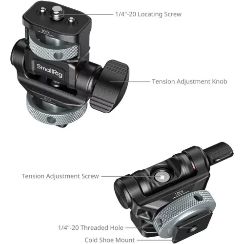 SmallRig 6313 Monitor Support for Horizontal & Vertical Shooting with Cold Shoe Mount
