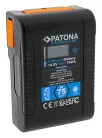 PATONA V-Mount BP-75W PLATINUM akkumulátor (LCD) (D-TAP + USB-A + USB-C + DC) (74Wh / 5.000mAh) (1382)