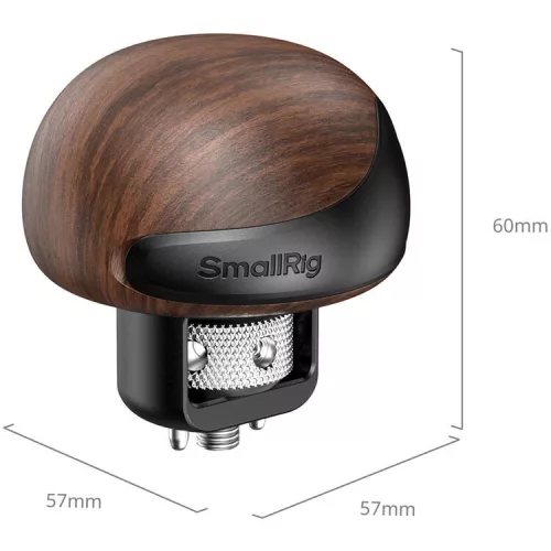 SmallRig 5926 Mini Wooden Side Handle with 1/4''-20 Locating Screw
