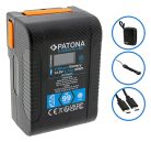 PATONA V-Mount BP-99W PLATINUM akkumulátor (LCD) (D-TAP + USB-A + USB-C + DC) (99Wh / 6.700mAh) (1383)