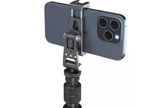 SmallRig 6528 Monopod with Triple Ground Spikes and Phone Support with Cold Shoe Mount