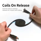 SmallRig 5611 USB-C Self-Coiling Charging Cable (100cm, 60W)