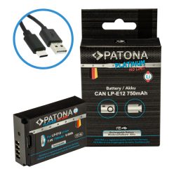   PATONA LP-E12 PLATINUM akkumulátor (750mAh) (USB-C) (for Canon) (1396)
