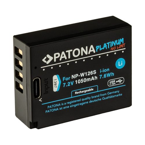PATONA NP-W126S PLATINUM akkumulátor (1.050mAh) (USB-C) (for FUJI) (1397)