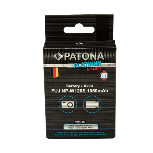 PATONA NP-W126S PLATINUM akkumulátor (1.050mAh) (USB-C) (for FUJI) (1397)