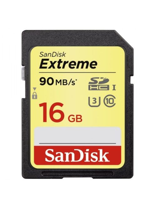 SanDisk SDHC Extreme memóriakártya - 16GB, 90MB/s