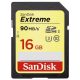 SanDisk SDHC Extreme memóriakártya - 16GB, 90MB/s