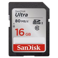 SanDisk SDHC Ultra kártya - 16 GB, 80MB/s