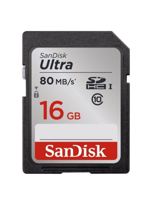 SanDisk SDHC Ultra kártya - 16 GB, 80MB/s