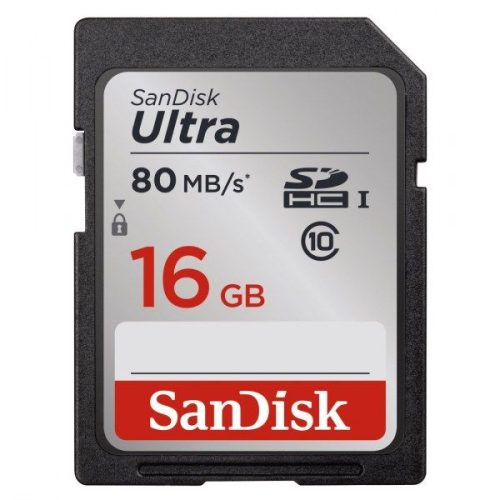 SanDisk SDHC Ultra kártya - 16 GB, 80MB/s