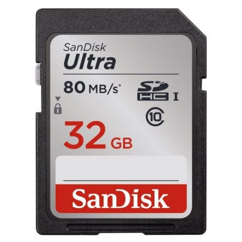 SanDisk SDHC Ultra kártya - 32 GB, 80MB/s