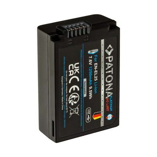 PATONA EN-EL25 PLATINUM akkumulátor (1.250mAh) (USB-C) (for Nikon Z30, Z50, Z fc)
