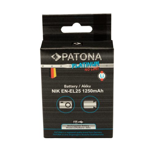 PATONA EN-EL25 PLATINUM akkumulátor (1.250mAh) (USB-C) (for Nikon Z30, Z50, Z fc)