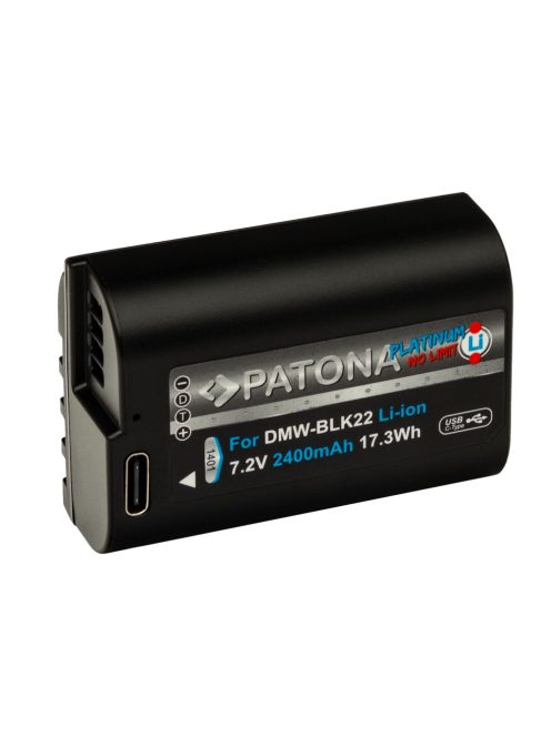 PATONA DMW-BLK22 PLATINUM akkumulátor (2.400mAh) (USB-C) (for Panasonic) (1401)