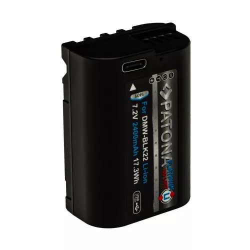 PATONA DMW-BLK22 PLATINUM akkumulátor (2.400mAh) (USB-C) (for Panasonic) (1401)