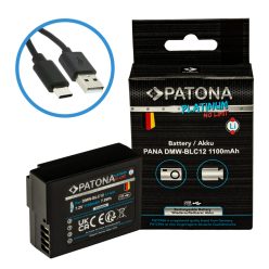   PATONA DMW-BLC12 PLATINUM akkumulátor (1.100mAh) (USB-C) (for Panasonic) (1402)