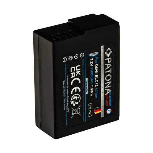 PATONA DMW-BLC12 PLATINUM akkumulátor (1.100mAh) (USB-C) (for Panasonic) (1402)