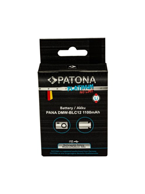 PATONA DMW-BLC12 PLATINUM akkumulátor (1.100mAh) (USB-C) (for Panasonic) (1402)