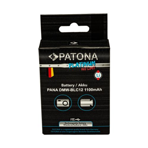 PATONA DMW-BLC12 PLATINUM akkumulátor (1.100mAh) (USB-C) (for Panasonic) (1402)