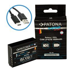   PATONA LP-E10 PLATINUM akkumulátor (1.020mAh) (USB-C) (for Canon) (1404)