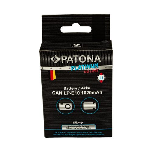 PATONA LP-E10 PLATINUM akkumulátor (1.020mAh) (USB-C) (for Canon) (1404)