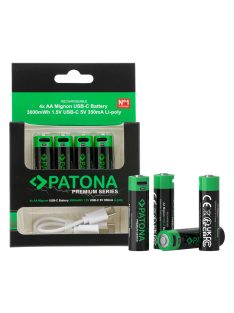   PATONA AA PREMIUM akkumulátor (USB-C) (2.000mAh) (4db) (1410)