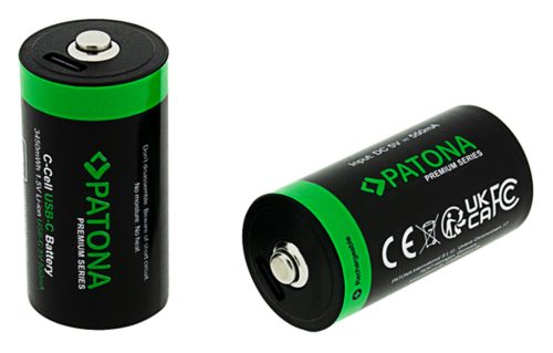 PATONA C (bébi) (LR14) PREMIUM akkumulátor (USB-C) (2.300mAh) (2db) (1411)