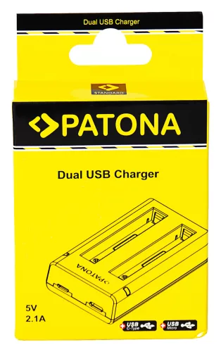 PATONA DUAL akkumulátor töltő (dupla) (for INSTA360 X4) (1423)