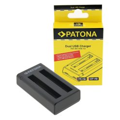   PATONA DUAL akkumulátor töltő (dupla) (for Insta360 ONE X2) (USB-C + micro USB) (1457)