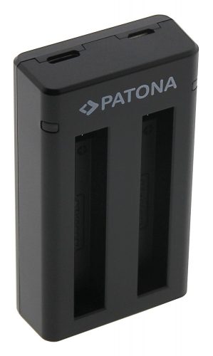 PATONA DUAL akkumulátor töltő (dupla) (for Insta360 ONE X2) (USB-C + micro USB) (1457)