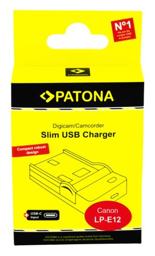 PATONA LC-E12 (USB-C) akkumulátor töltő (for LP-E12)