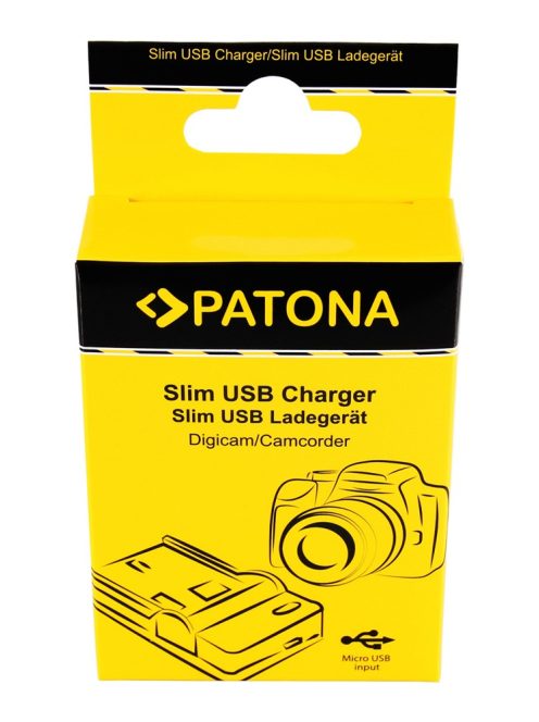 PATONA DMW-BTC12E Slim micro-USB akkumulátor töltő (for Panasonic DMW-BLG10) (151655)