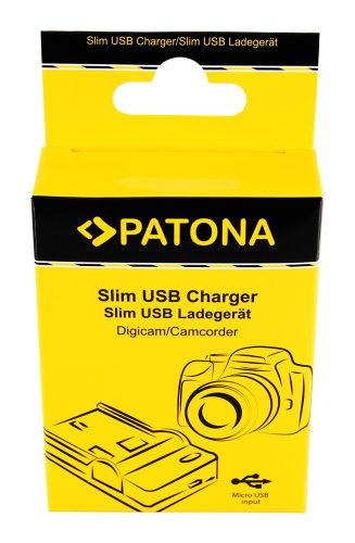 PATONA DMW-BTC12E Slim micro-USB akkumulátor töltő (for Panasonic DMW-BLG10) (151655)