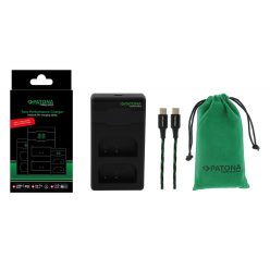   PATONA Premium Twin Performance PD akkumulátor töltő (for Panasonic DMW-BLF19, DMW-BLK22) (161942)