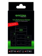 PATONA Premium Twin Performance PD akkumulátor töltő (for Panasonic DMW-BLF19, DMW-BLK22) (161942)