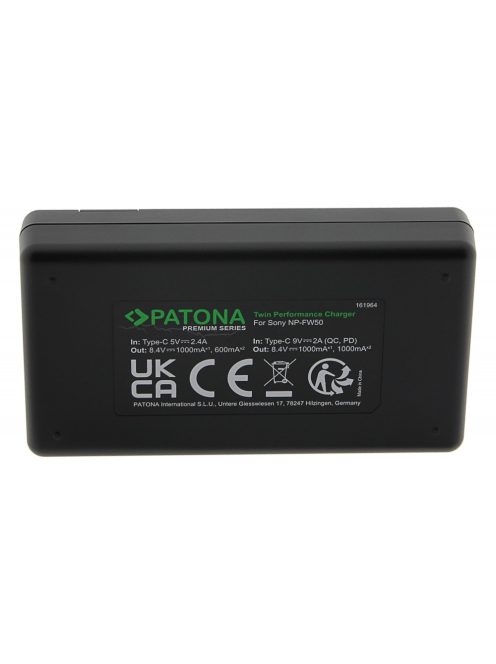 PATONA Premium Twin Performance PD akkumulátor töltő (for Sony NP-F széria) (161951)