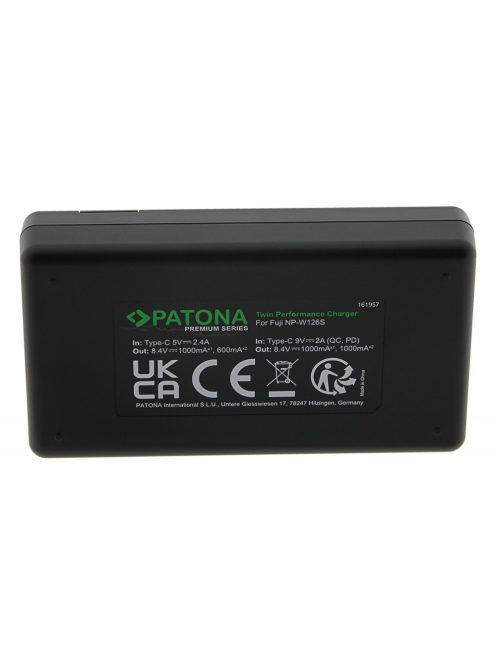 PATONA Premium Twin Performance PD akkumulátor töltő (for FUJI NP-W126) (161957)