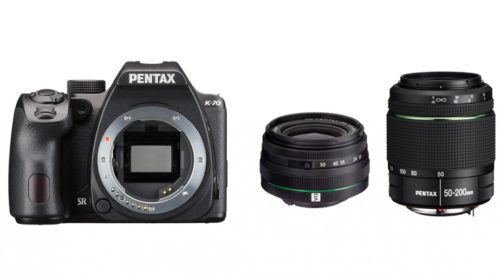Pentax K-70 fekete váz + HD DA 18-50mm WR + DA 50-200mm WR objektív