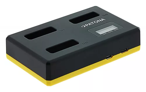 PATONA  CB-2LHE TRIPLE (LCD) akkumulátor töltő (tripla) (for Canon NB-13L / NB-12L) (USB-C) (1710)