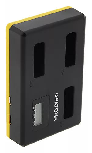 PATONA  CB-2LHE TRIPLE (LCD) akkumulátor töltő (tripla) (for Canon NB-13L / NB-12L) (USB-C) (1710)
